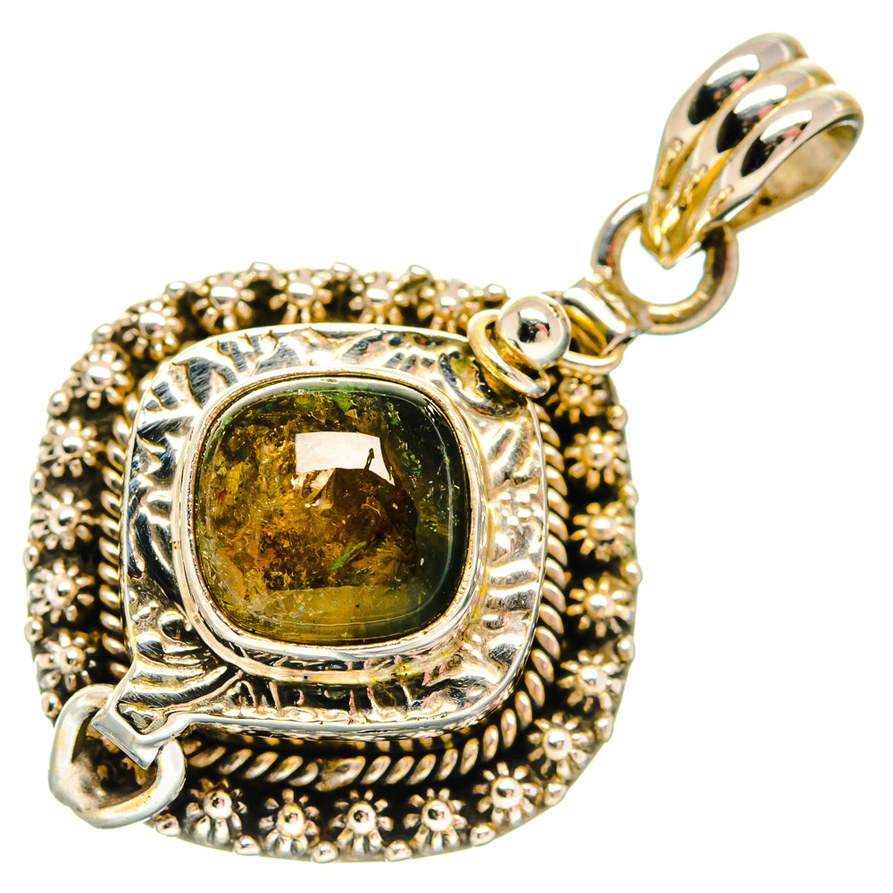 Green Tourmaline Pendants handcrafted by Anasilvercos - PD20350