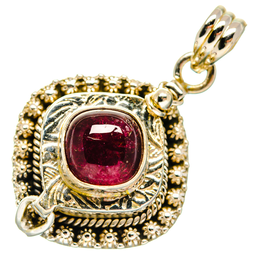 Pink Tourmaline Pendants handcrafted by Anasilvercos - PD20351