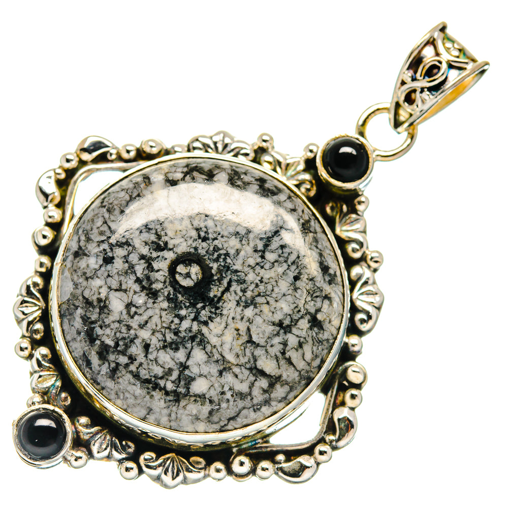 Moroccan Goniatite Fossil Pendants handcrafted by Anasilvercos - PD20375