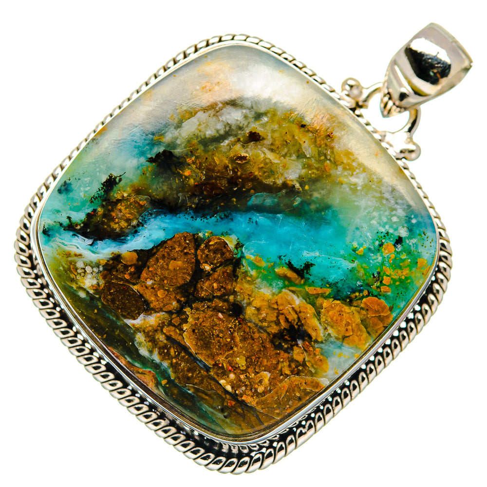 Peruvian Opal Pendants handcrafted by Anasilvercos - PD20394