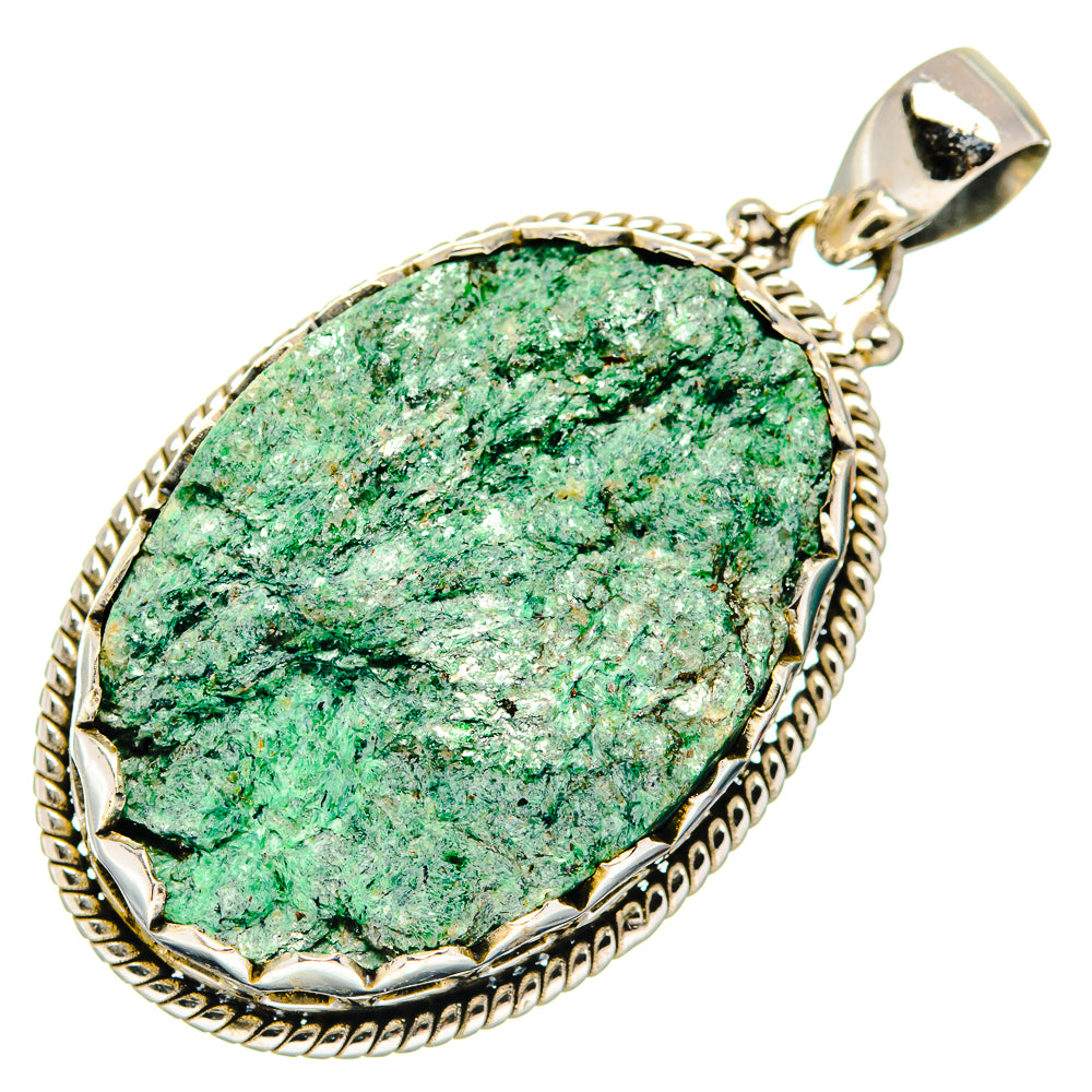 Green Fuchsite Pendants handcrafted by Anasilvercos - PD20395