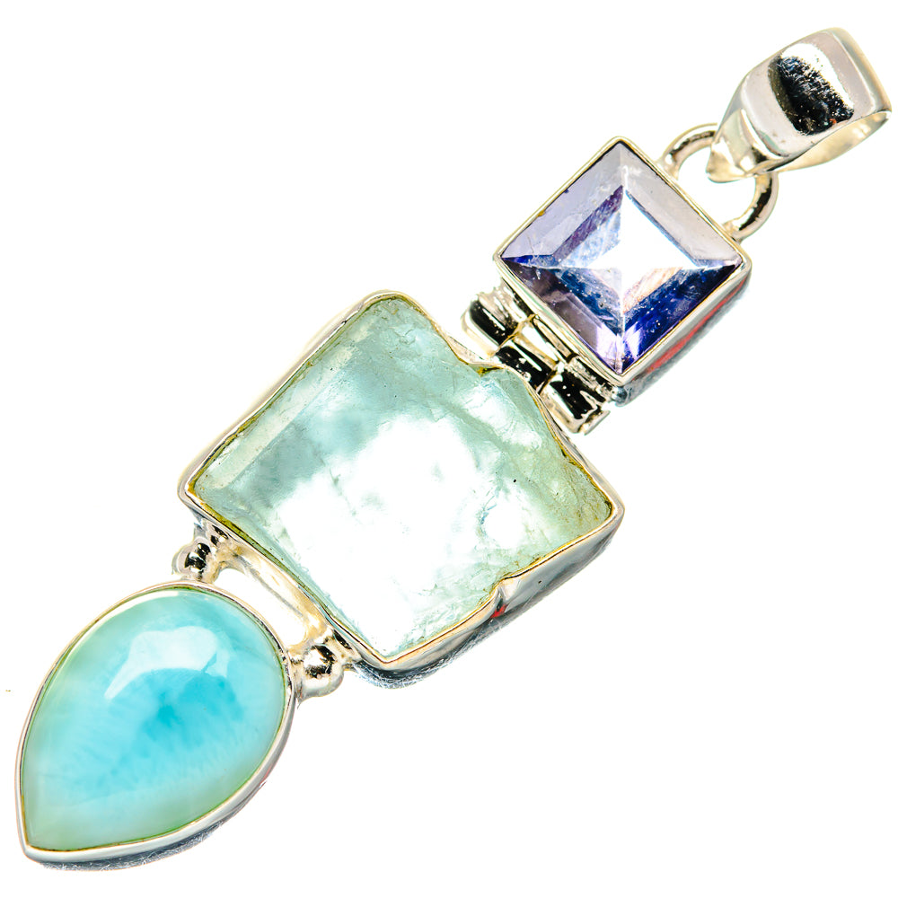 Aquamarine Pendants handcrafted by Anasilvercos - PD20402