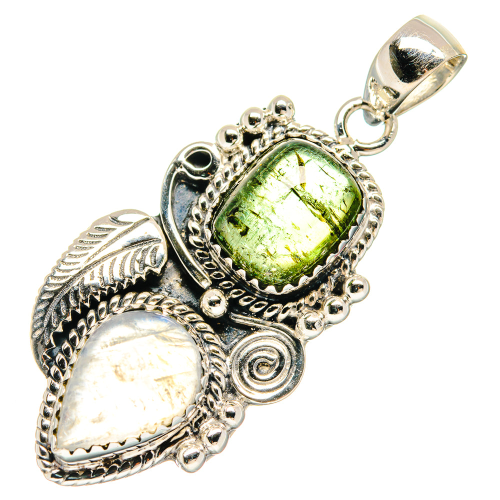 Rainbow Moonstone Pendants handcrafted by Anasilvercos - PD20405