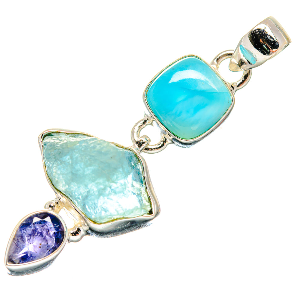 Aquamarine Pendants handcrafted by Anasilvercos - PD20411