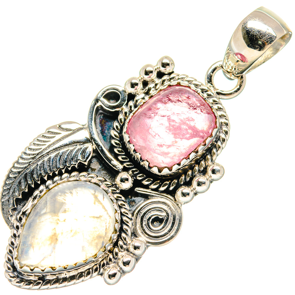 Rainbow Moonstone Pendants handcrafted by Anasilvercos - PD20416