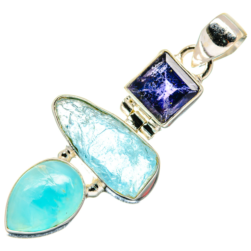 Aquamarine Pendants handcrafted by Anasilvercos - PD20426