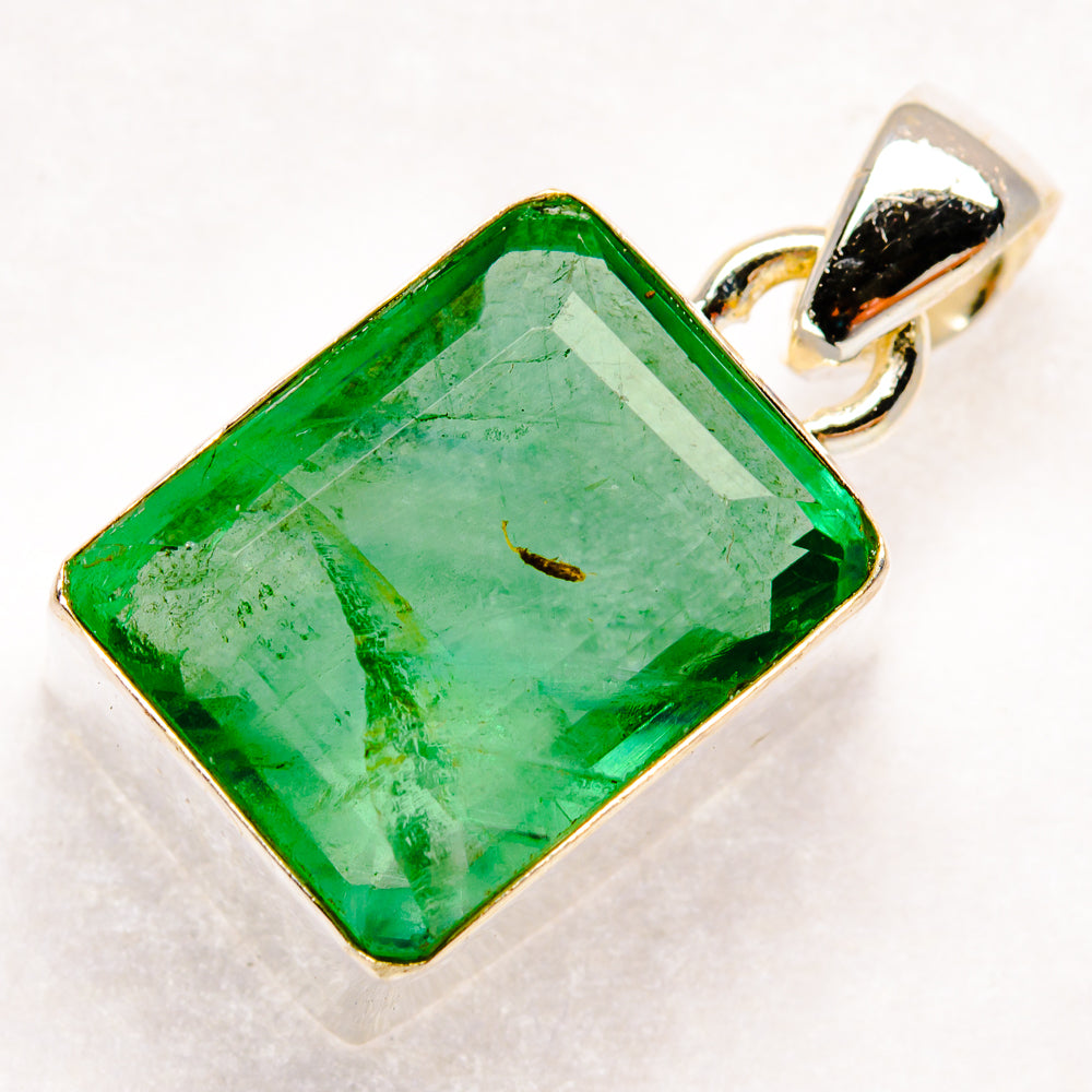 Green Fluorite Pendants handcrafted by Anasilvercos - PD20467
