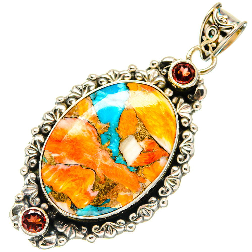 Spiny Oyster Turquoise Pendants handcrafted by Anasilvercos - PD20490