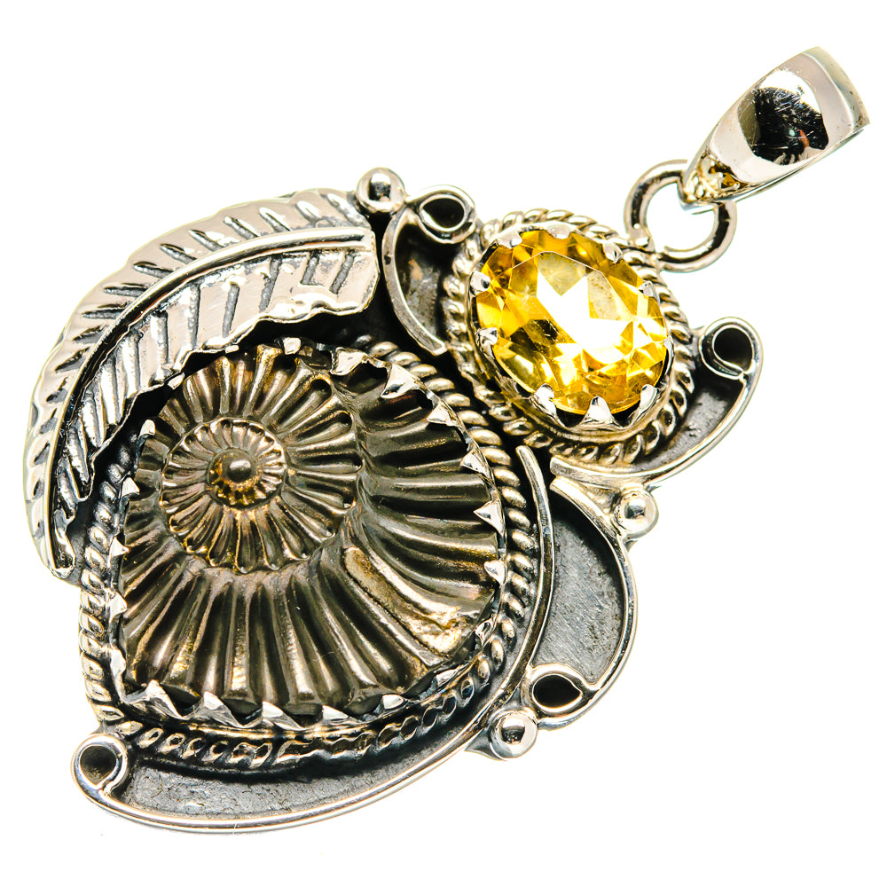 Pyrite Fossil Pendants handcrafted by Anasilvercos - PD20496