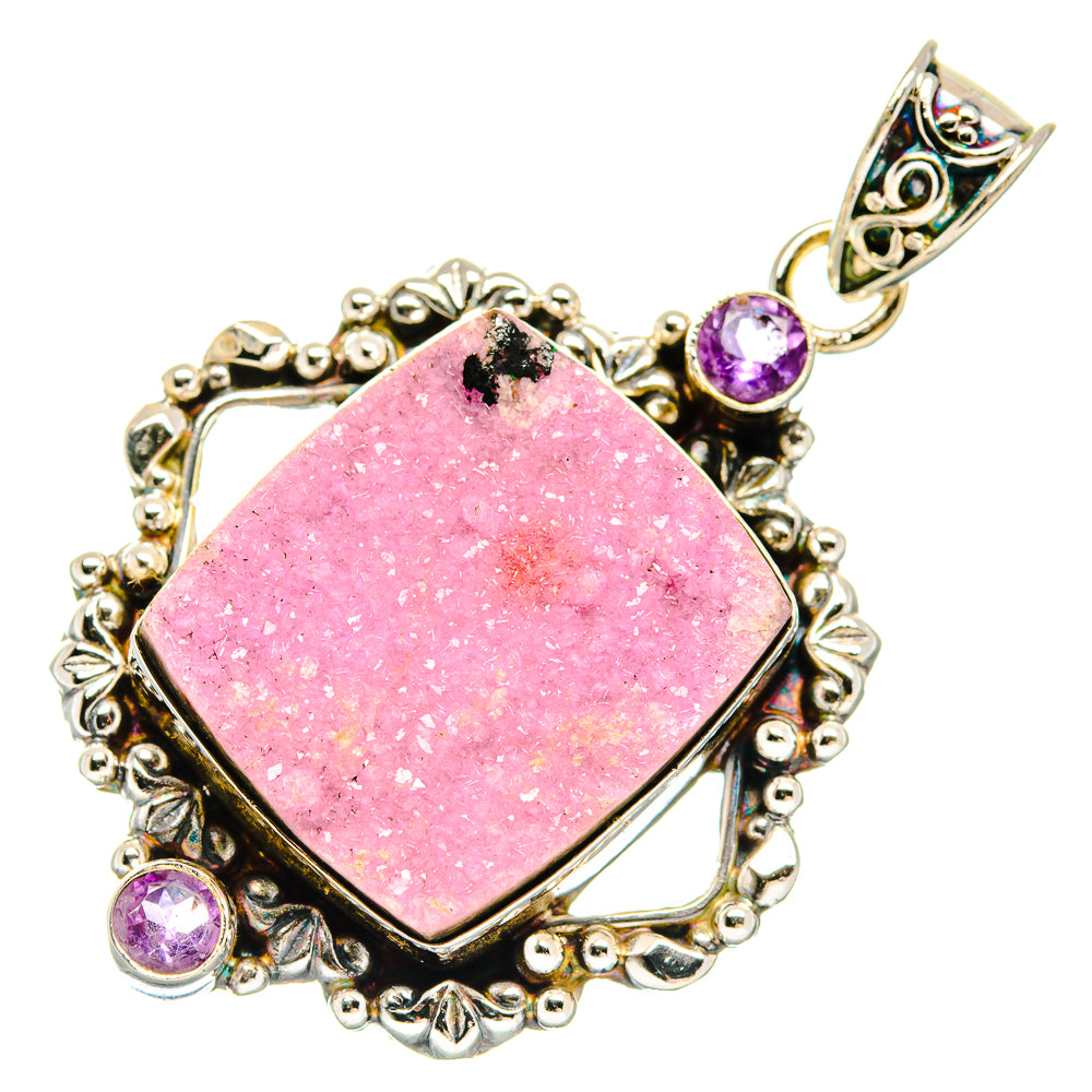Cobalto Calcite Druzy Pendants handcrafted by Anasilvercos - PD20497