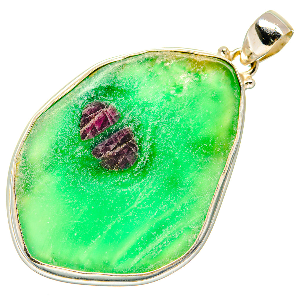 Ruby Fuchsite Pendants handcrafted by Anasilvercos - PD20521