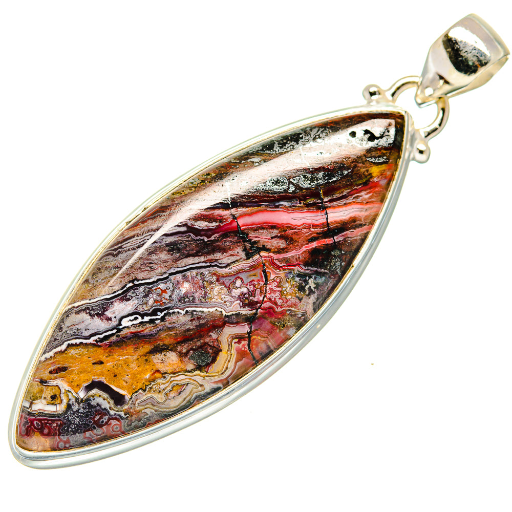 Crazy Lace Agate Pendants handcrafted by Anasilvercos - PD20537