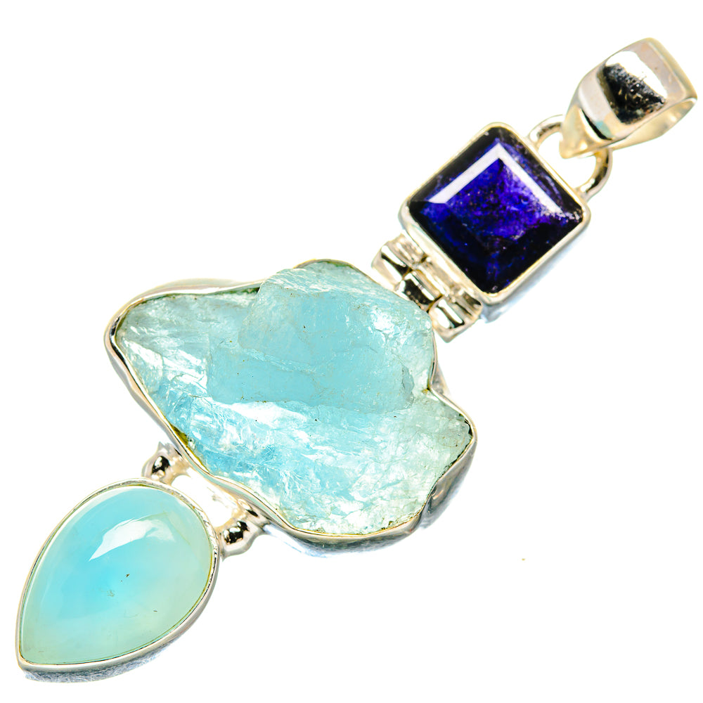 Aquamarine Pendants handcrafted by Anasilvercos - PD20545