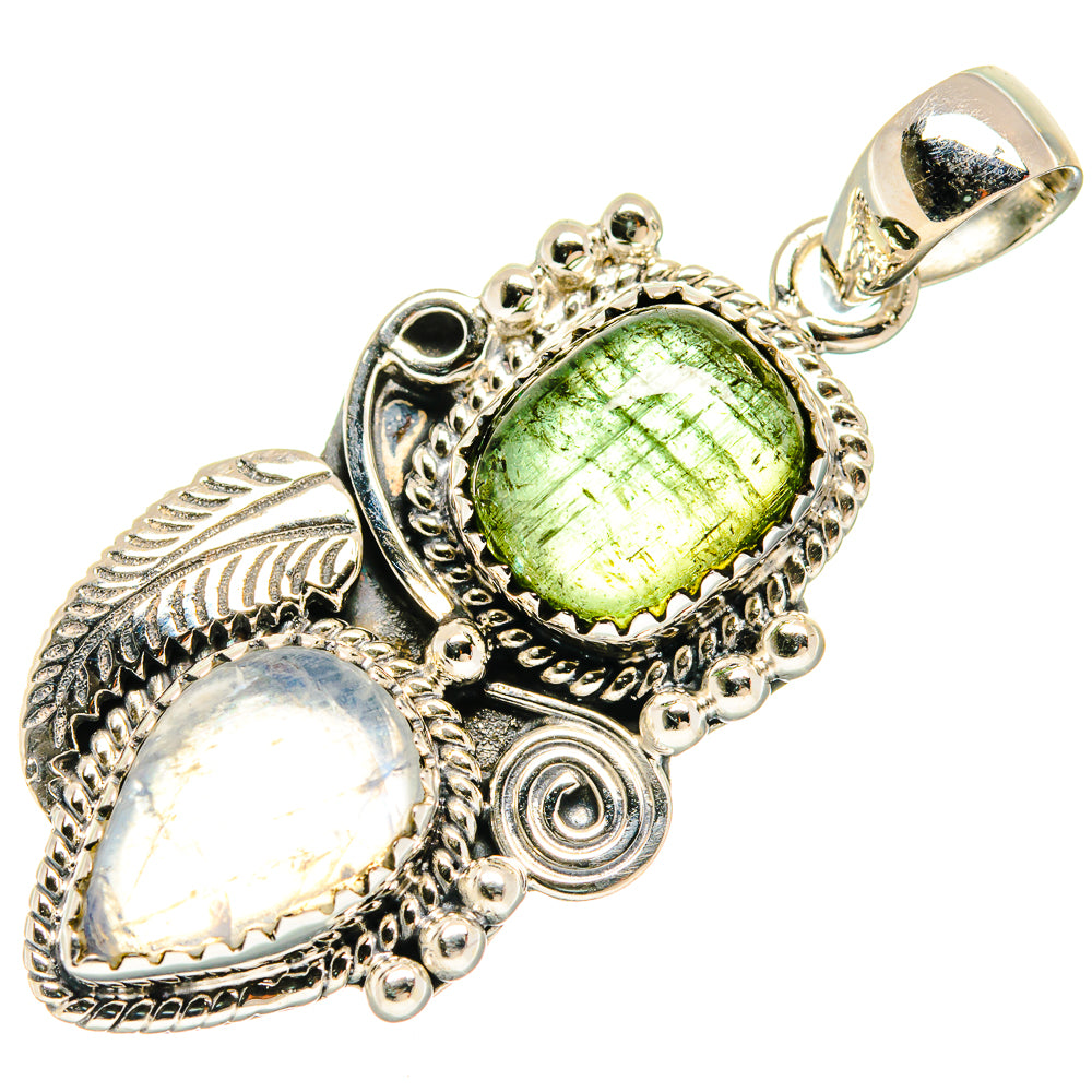 Rainbow Moonstone Pendants handcrafted by Anasilvercos - PD20554