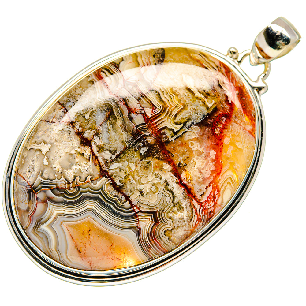 Crazy Lace Agate Pendants handcrafted by Anasilvercos - PD20571