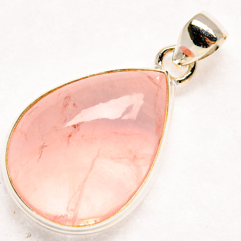 Rose Quartz Pendants handcrafted by Anasilvercos - PD20593 - Photo 2
