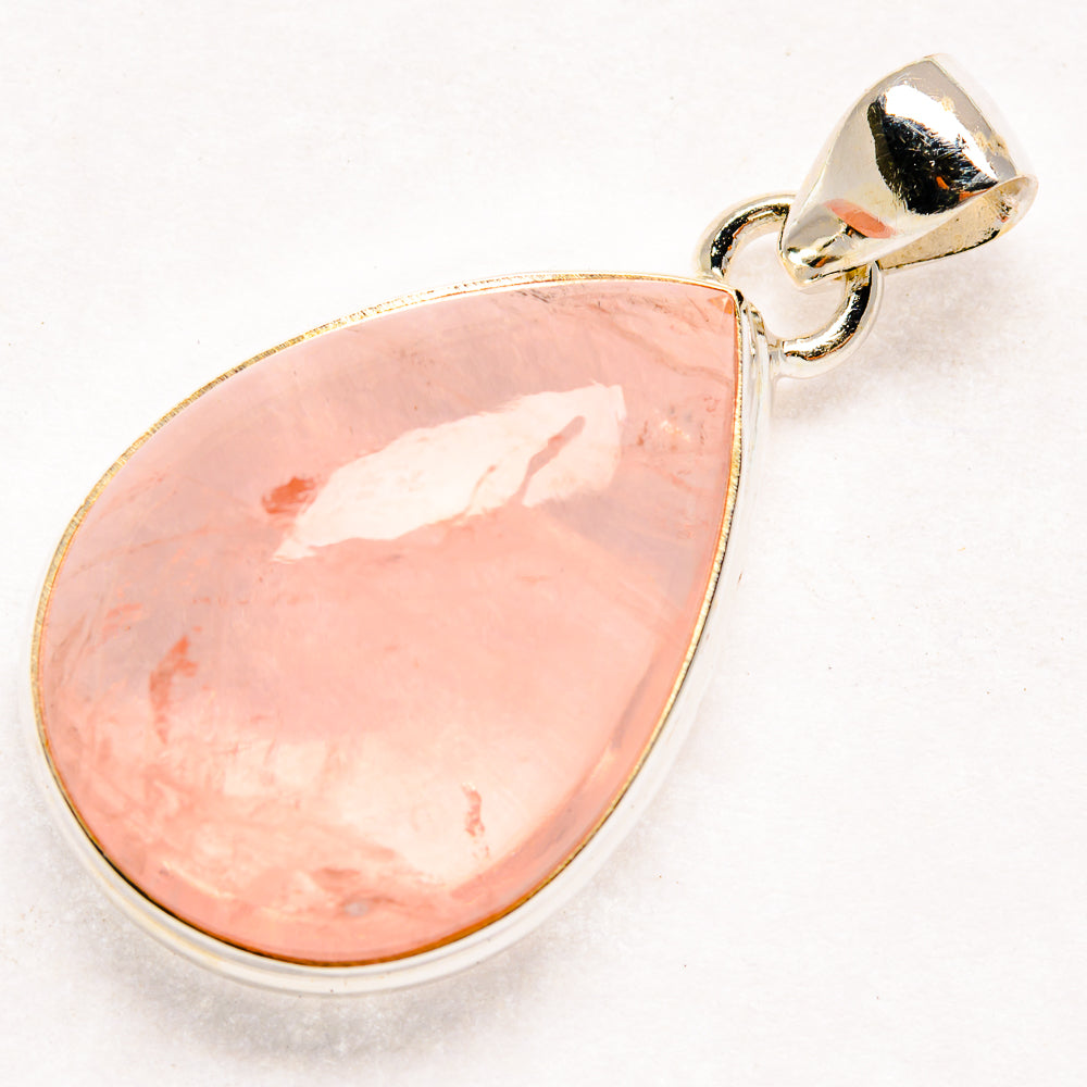 Rose Quartz Pendants handcrafted by Anasilvercos - PD20595 - Photo 2