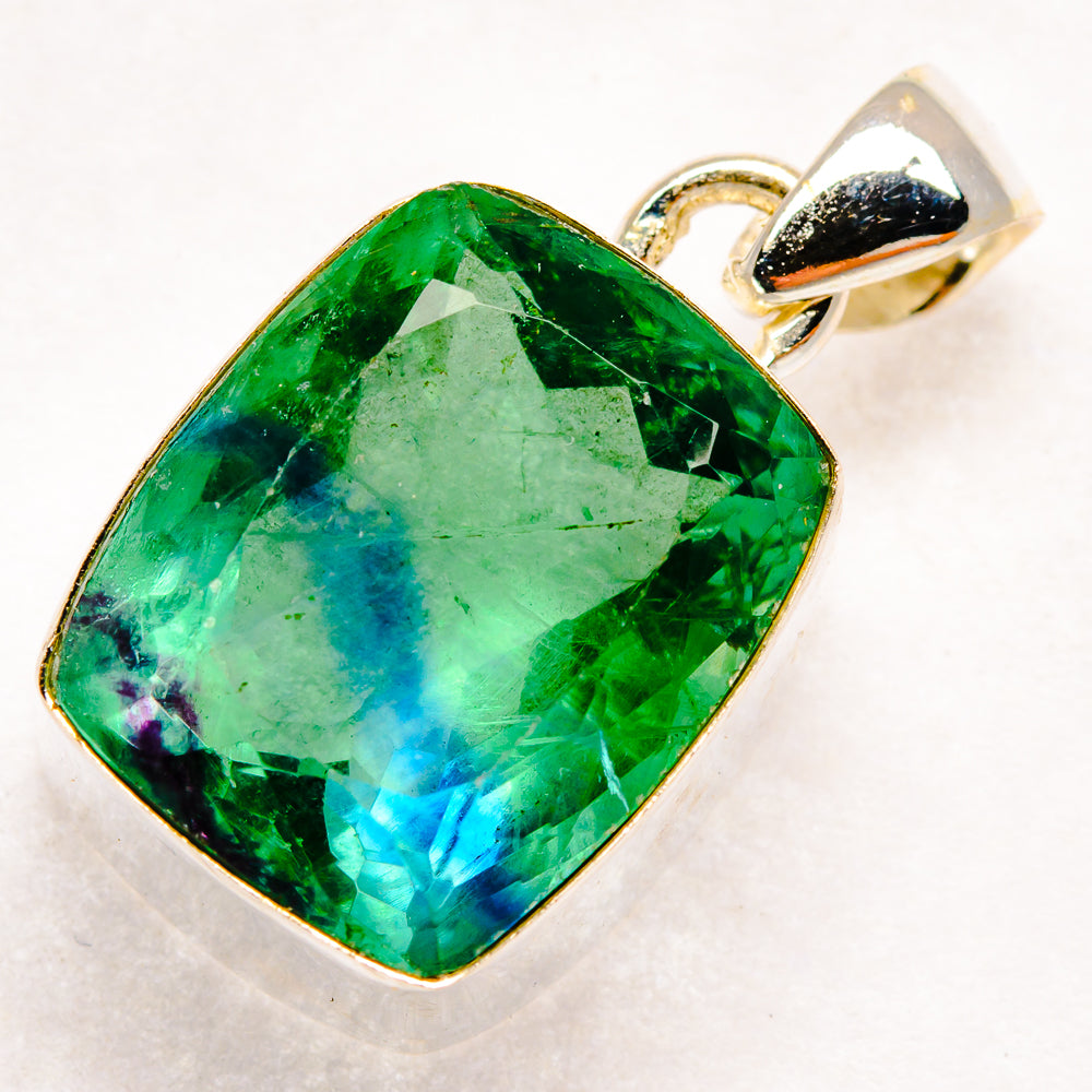 Green Fluorite Pendants handcrafted by Anasilvercos - PD20596