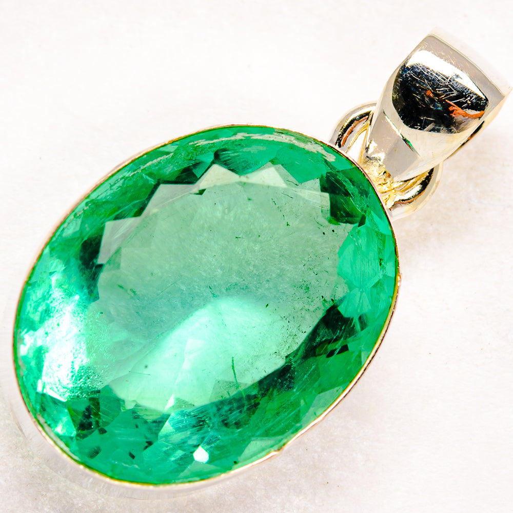 Green Fluorite Pendants handcrafted by Anasilvercos - PD20597