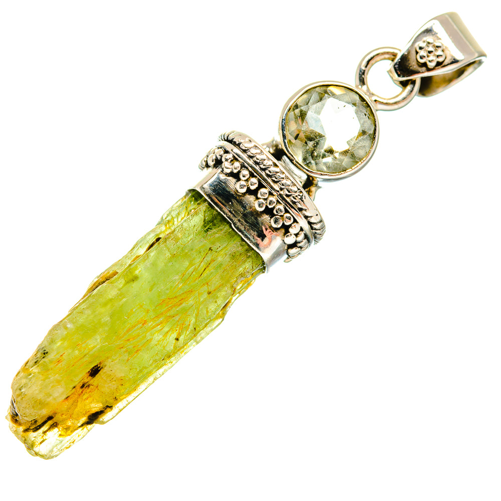 Green Tourmaline Pendants handcrafted by Anasilvercos - PD20609