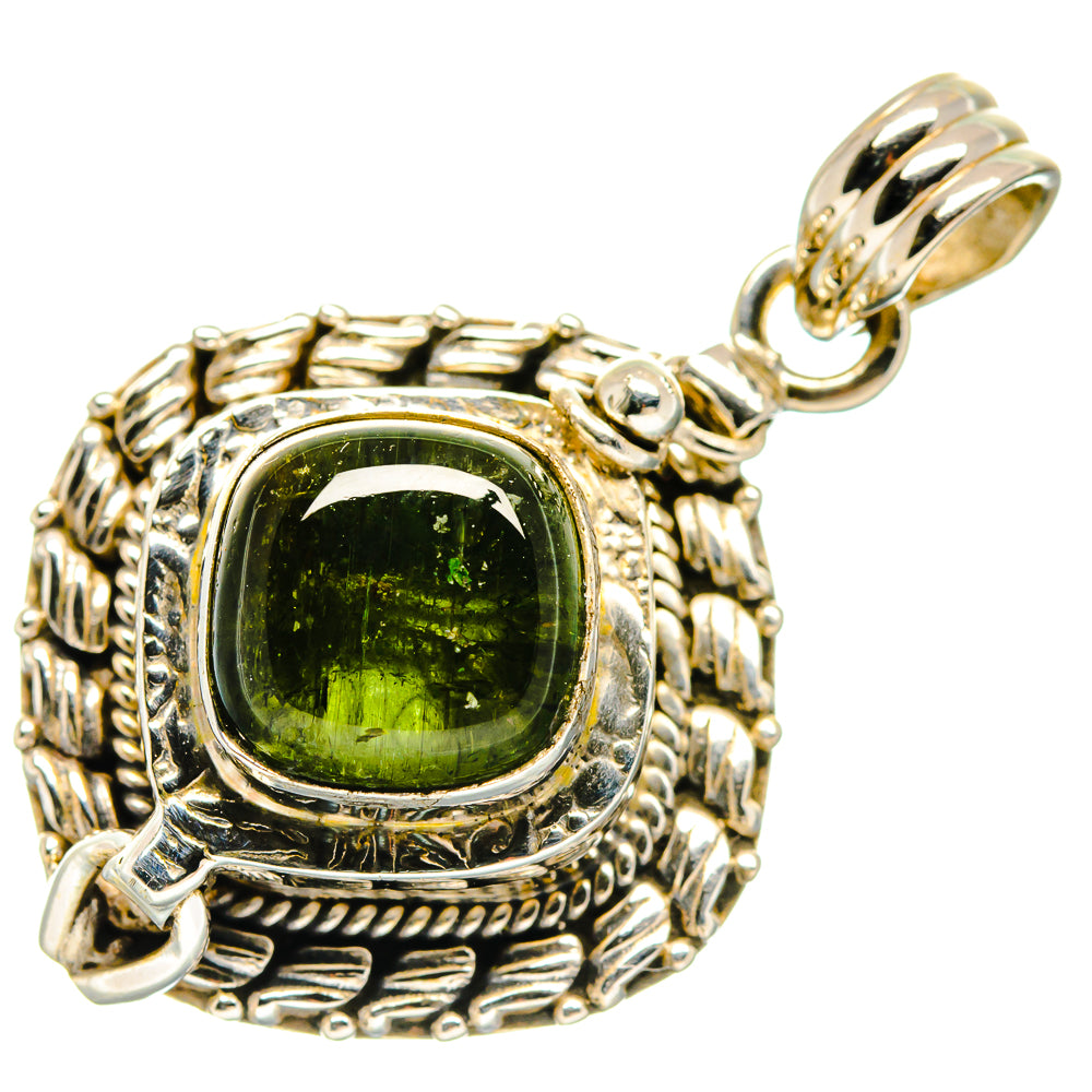 Green Tourmaline Pendants handcrafted by Anasilvercos - PD20622