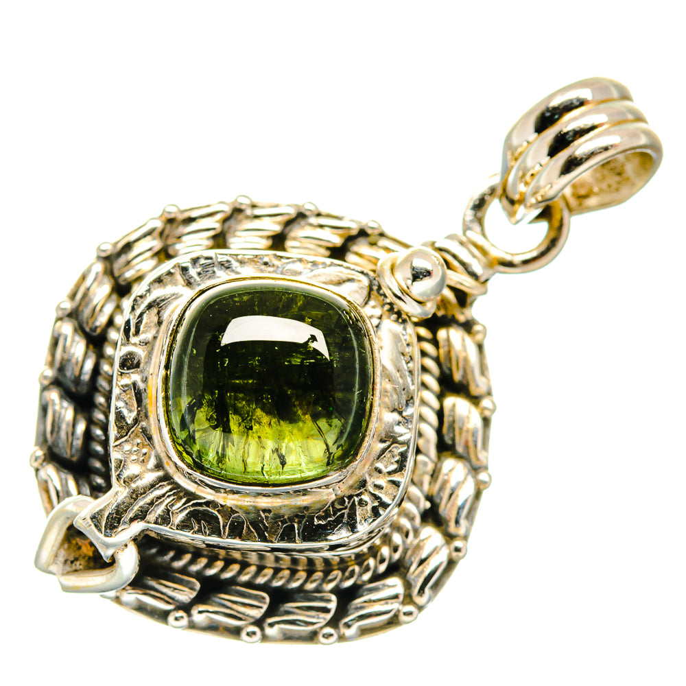Green Tourmaline Pendants handcrafted by Anasilvercos - PD20630