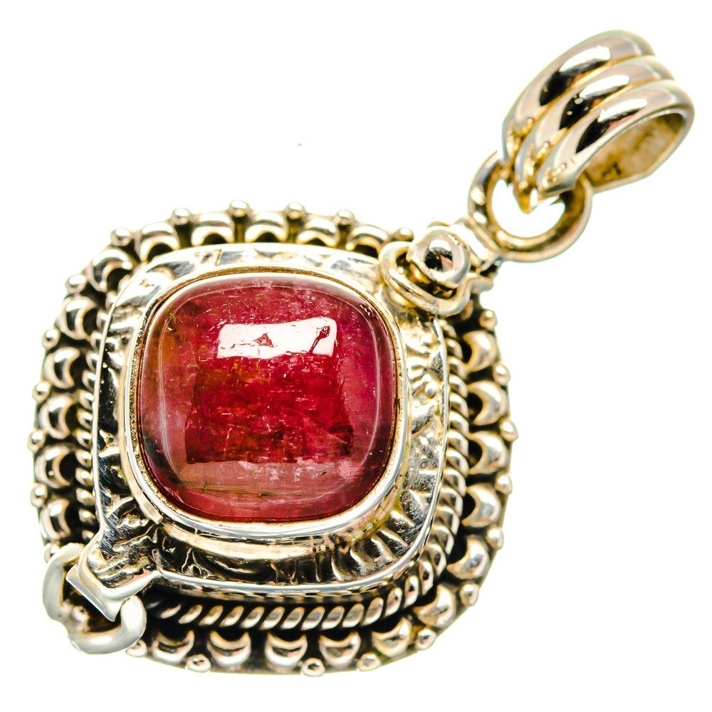 Pink Tourmaline Pendants handcrafted by Anasilvercos - PD20631