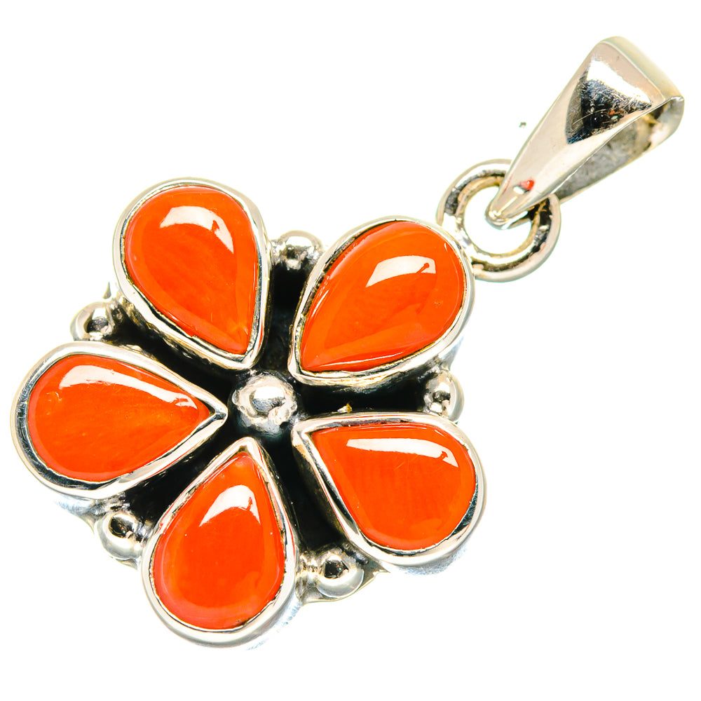Mediterranean Red Coral Pendants handcrafted by Anasilvercos - PD20637