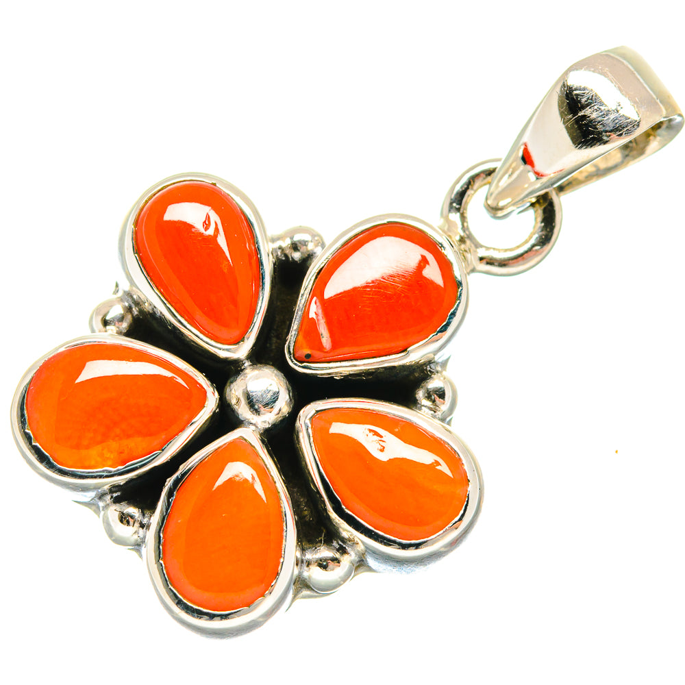 Mediterranean Red Coral Pendants handcrafted by Anasilvercos - PD20640