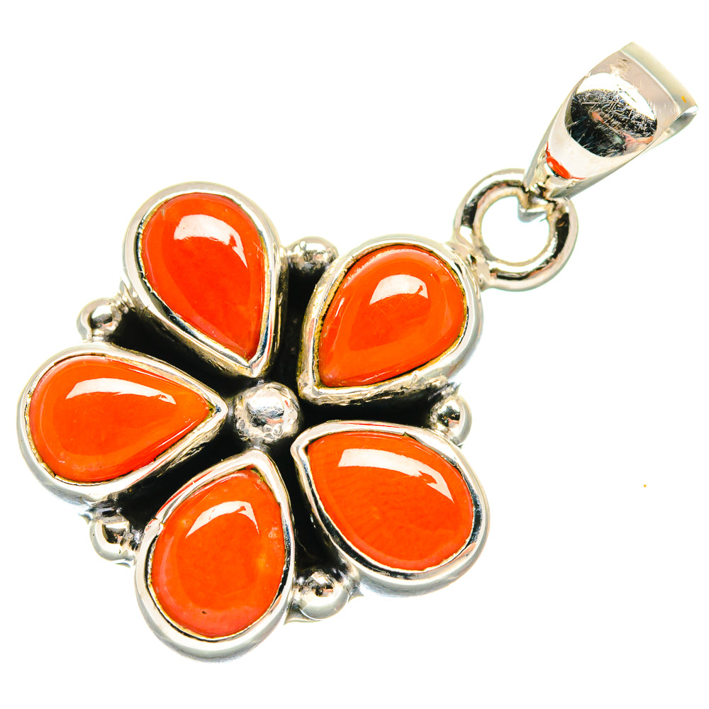 Mediterranean Red Coral Pendants handcrafted by Anasilvercos - PD20641