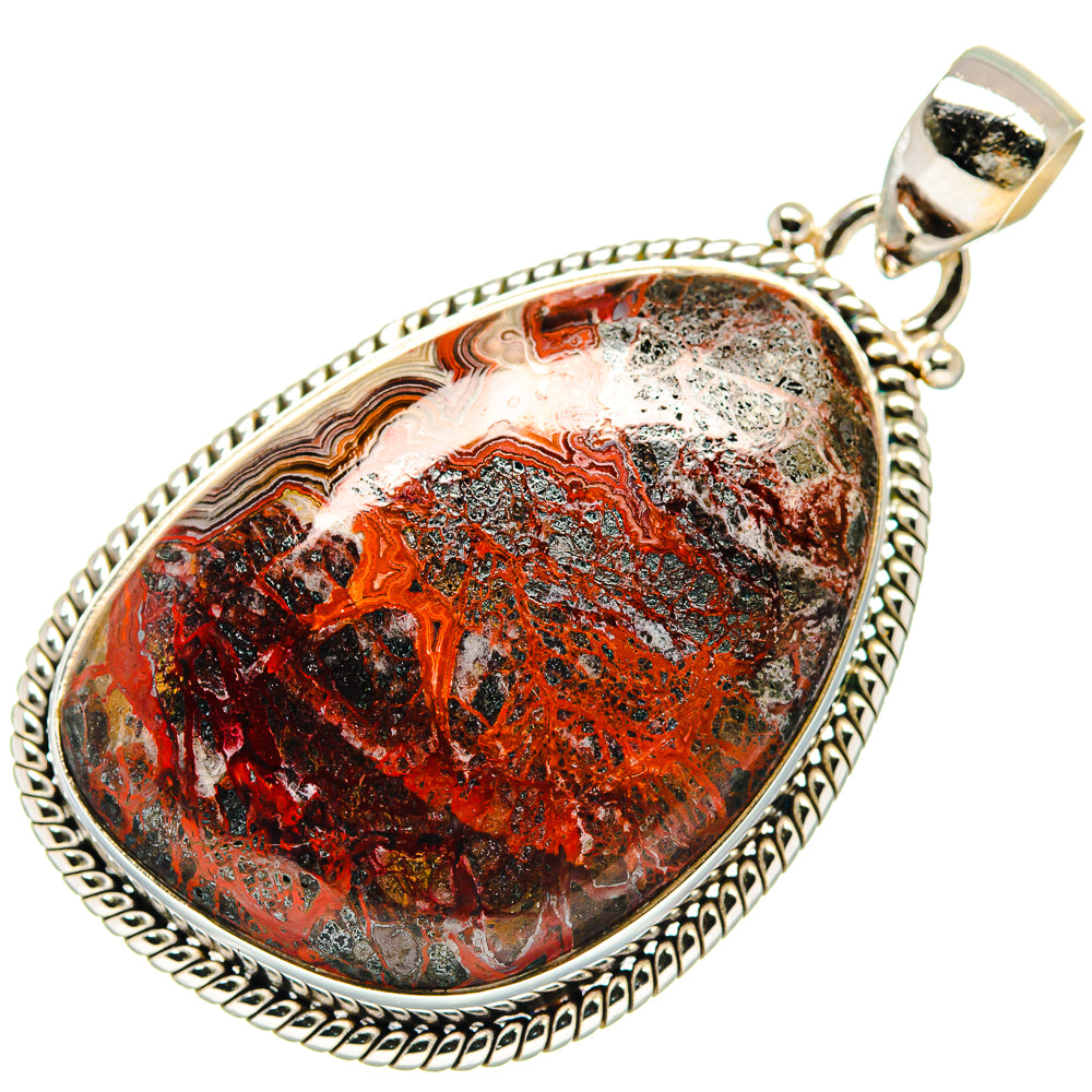 Crazy Lace Agate Pendants handcrafted by Anasilvercos - PD20662