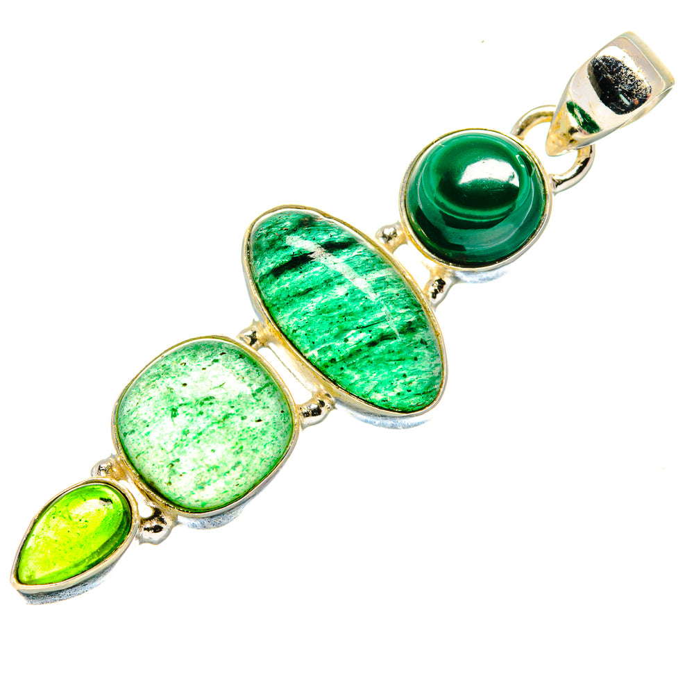 Green Aventurine Pendants handcrafted by Anasilvercos - PD20684
