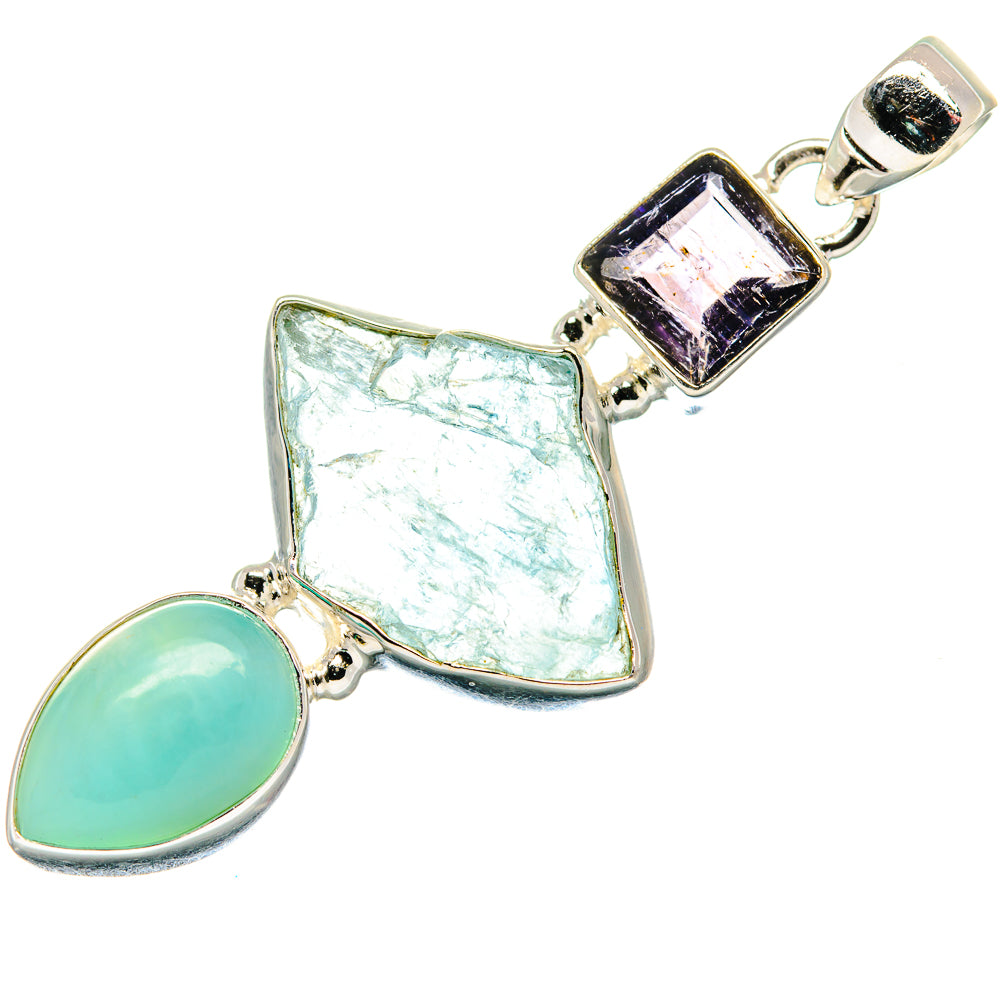 Aquamarine Pendants handcrafted by Anasilvercos - PD20695