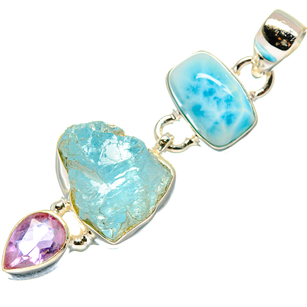 Aquamarine Pendants handcrafted by Anasilvercos - PD20696