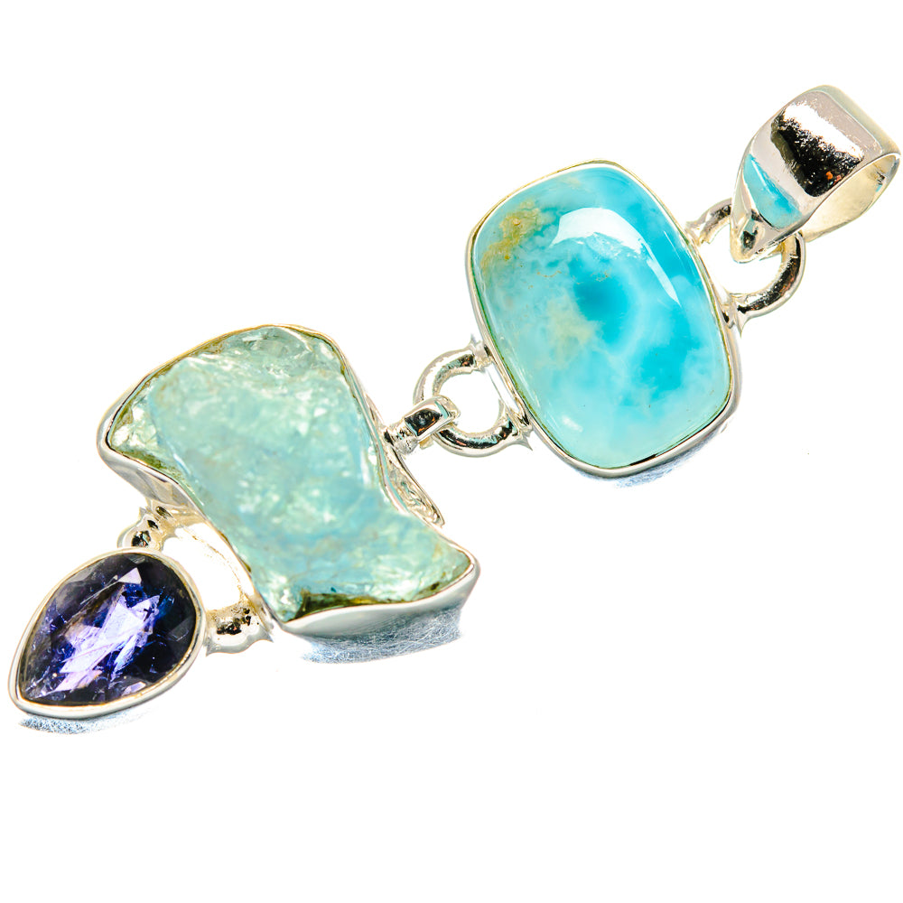 Aquamarine Pendants handcrafted by Anasilvercos - PD20697