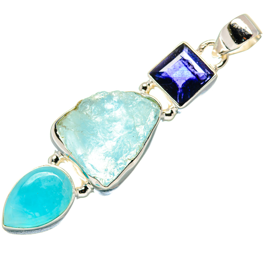 Aquamarine Pendants handcrafted by Anasilvercos - PD20699