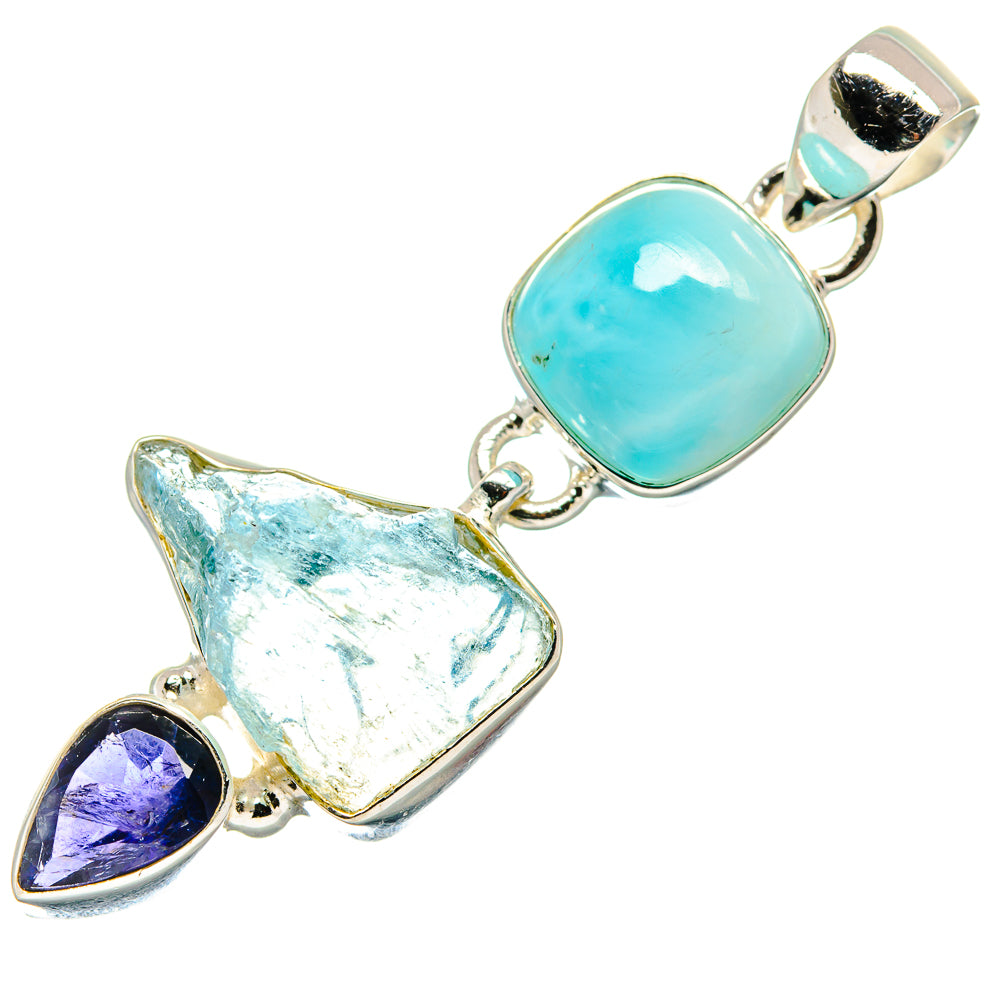 Aquamarine Pendants handcrafted by Anasilvercos - PD20700