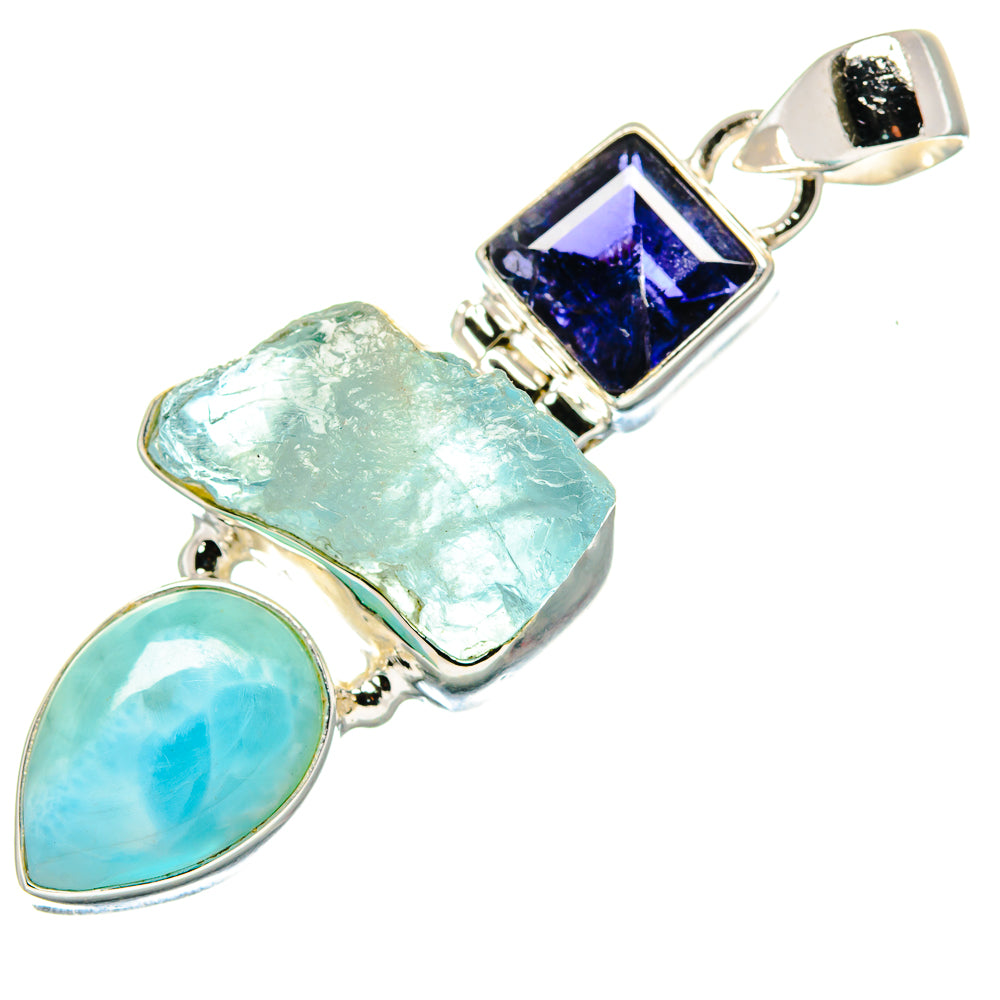 Aquamarine Pendants handcrafted by Anasilvercos - PD20701