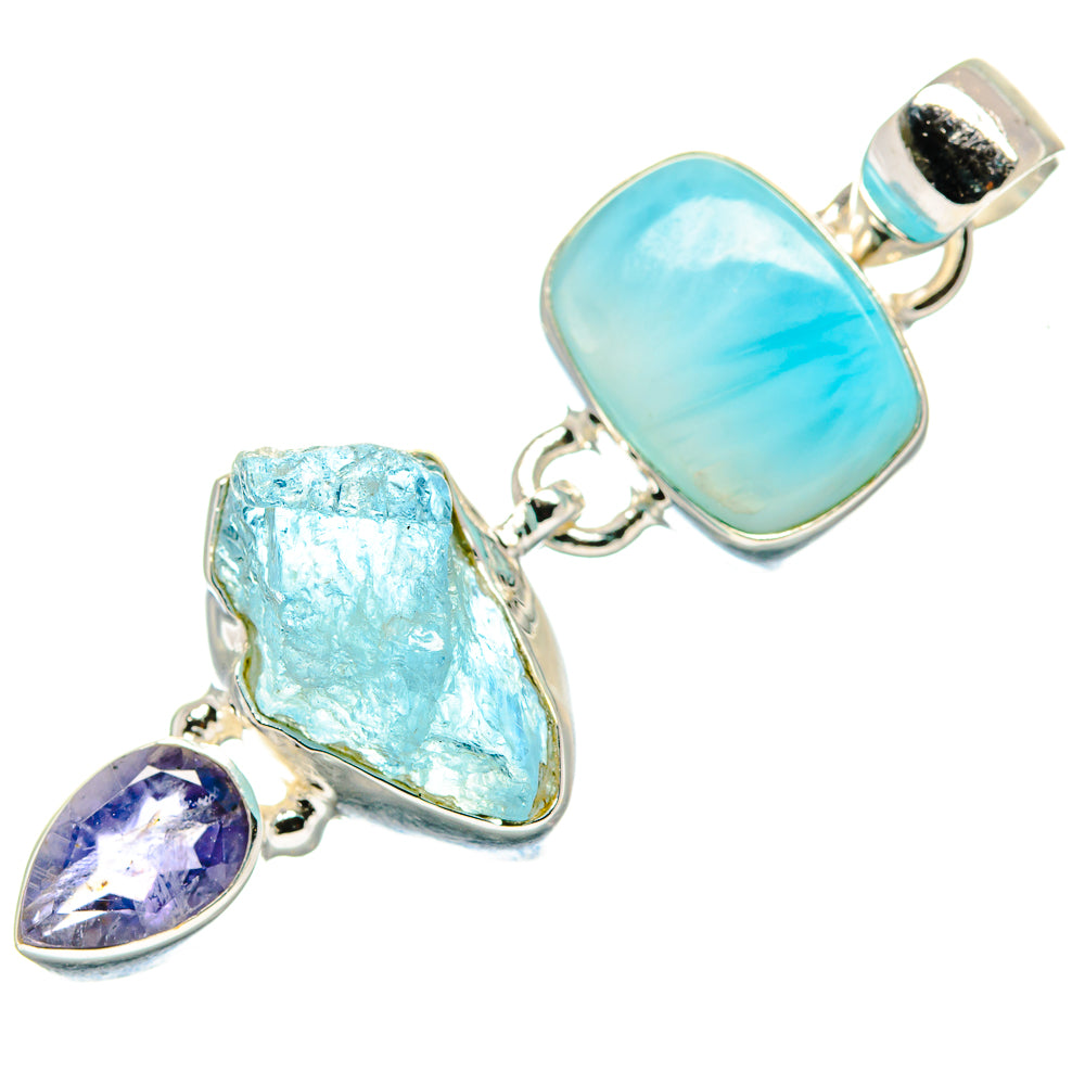 Aquamarine Pendants handcrafted by Anasilvercos - PD20702