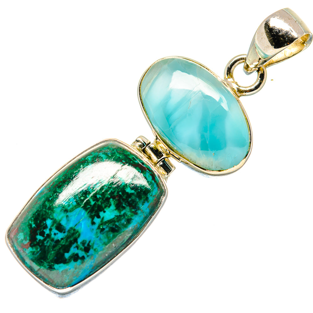 Chrysocolla Pendants handcrafted by Anasilvercos - PD20704