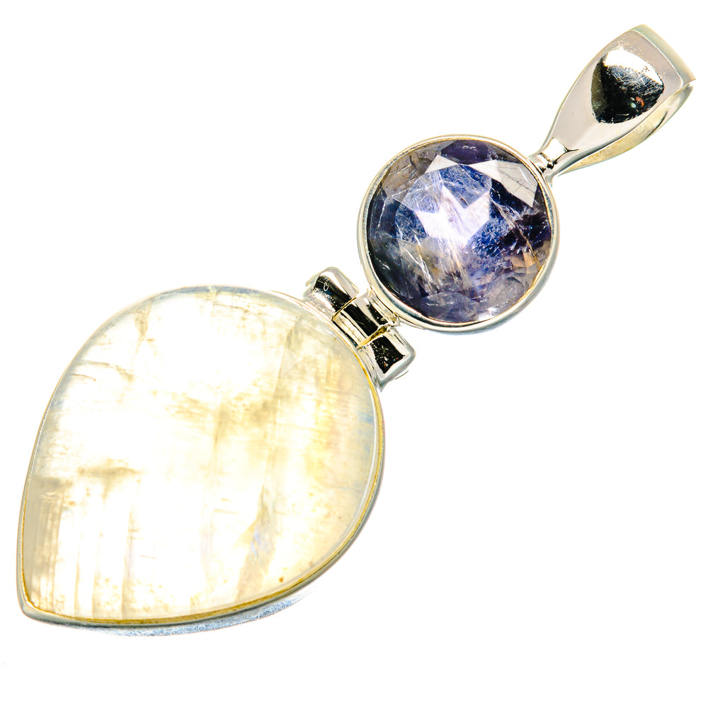 Rainbow Moonstone Pendants handcrafted by Anasilvercos - PD20710