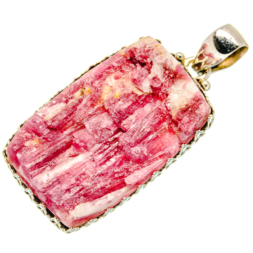Pink Tourmaline In Quartz Pendants handcrafted by Anasilvercos - PD20717