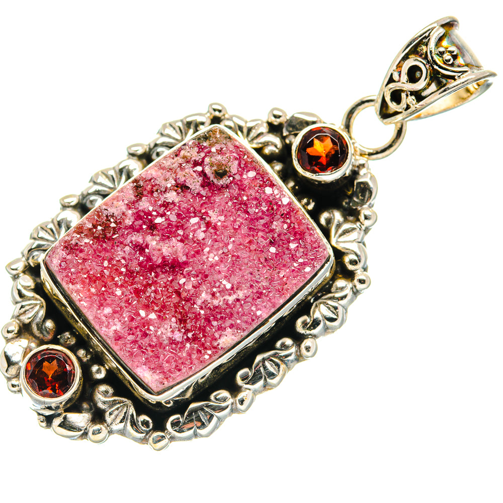 Cobalto Calcite Druzy Pendants handcrafted by Anasilvercos - PD20733