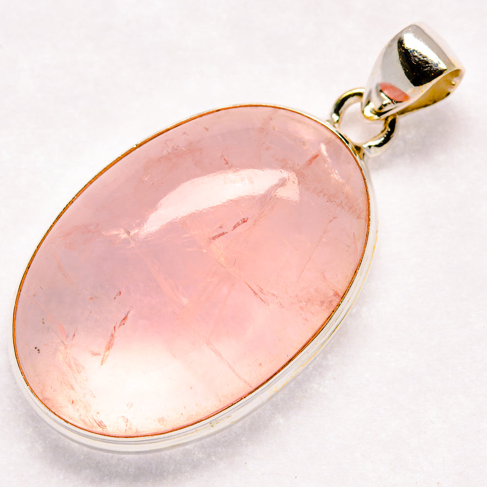 Rose Quartz Pendants handcrafted by Anasilvercos - PD20737