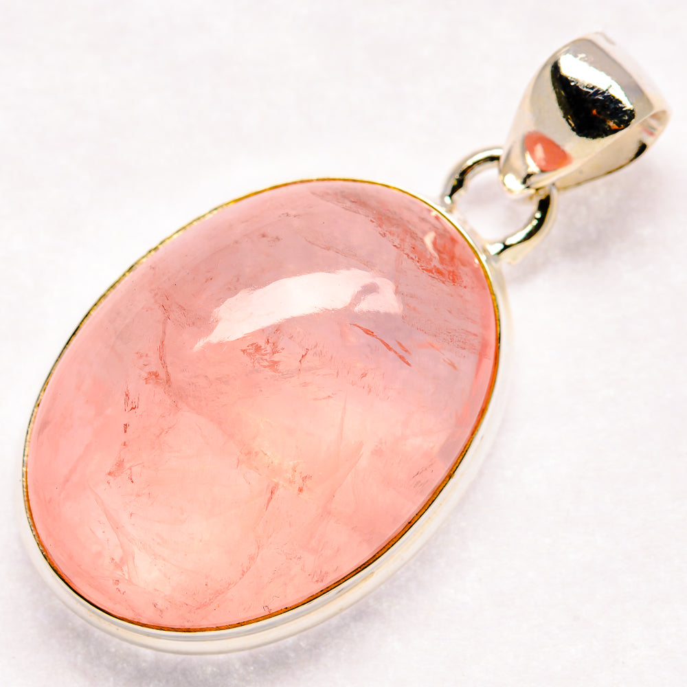 Rose Quartz Pendants handcrafted by Anasilvercos - PD20738