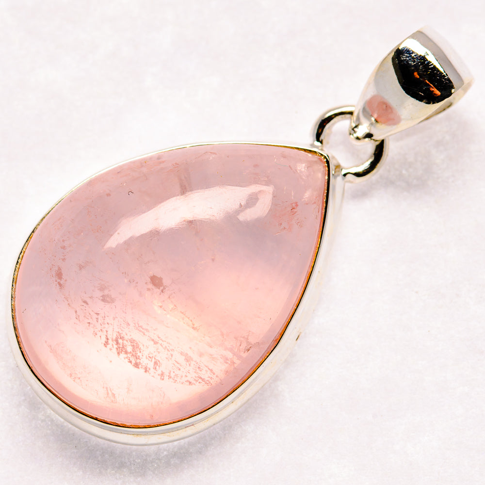 Rose Quartz Pendants handcrafted by Anasilvercos - PD20744