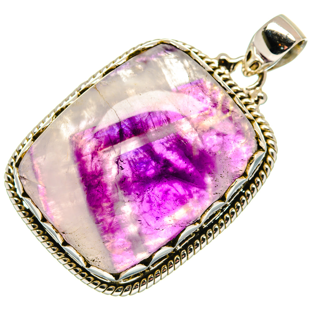 Chevron Amethyst Pendants handcrafted by Anasilvercos - PD20778