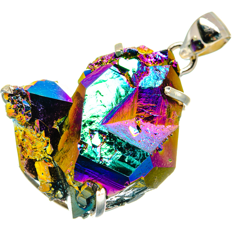 Titanium Sunshine Druzy Pendants handcrafted by Anasilvercos - PD20782