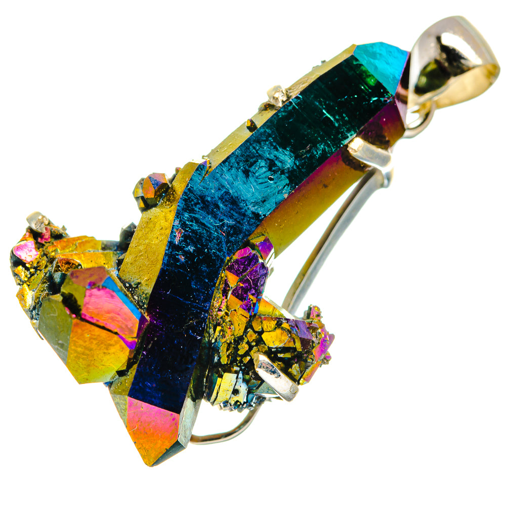 Titanium Sunshine Druzy Pendants handcrafted by Anasilvercos - PD20783