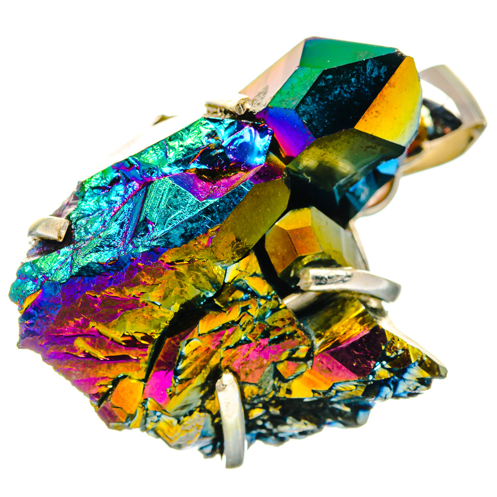 Titanium Sunshine Druzy Pendants handcrafted by Anasilvercos - PD20784